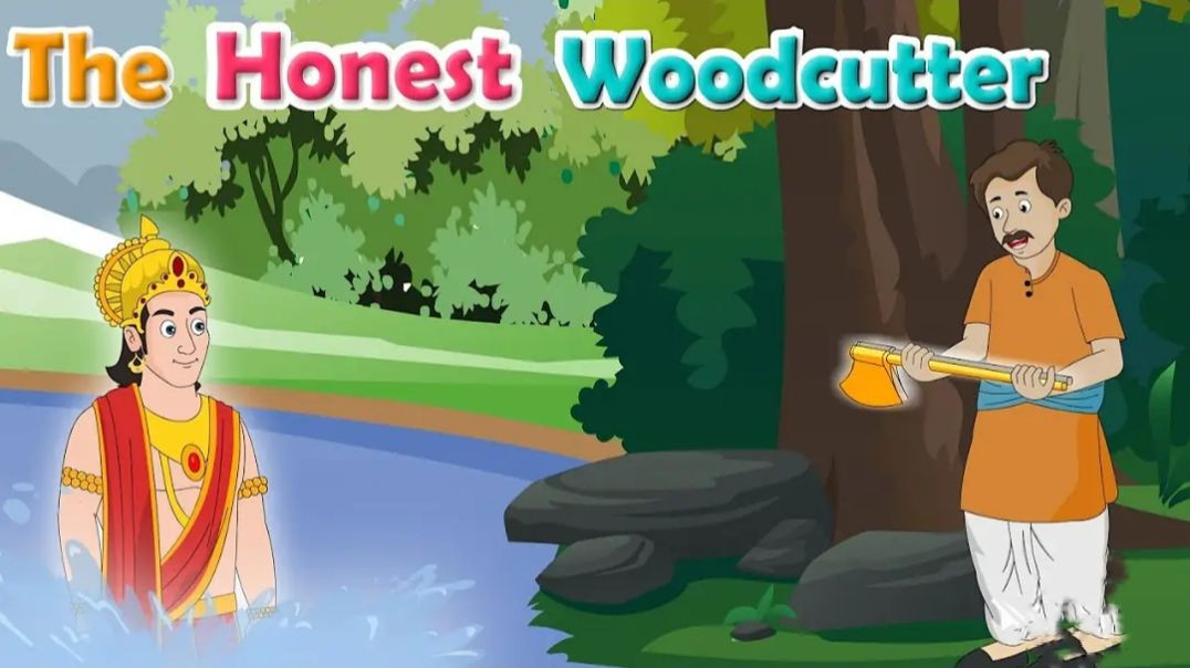 The Honest Woodcutter _ English Moral Stories For Kids